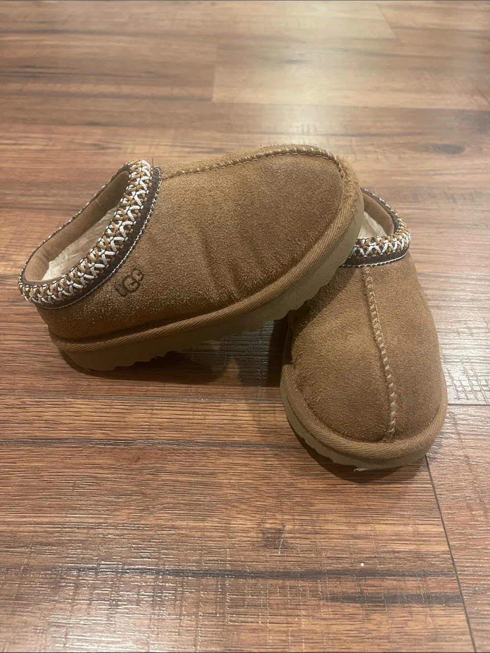 UGG Kids Chestnut Slip-On Shearling Lined Clog